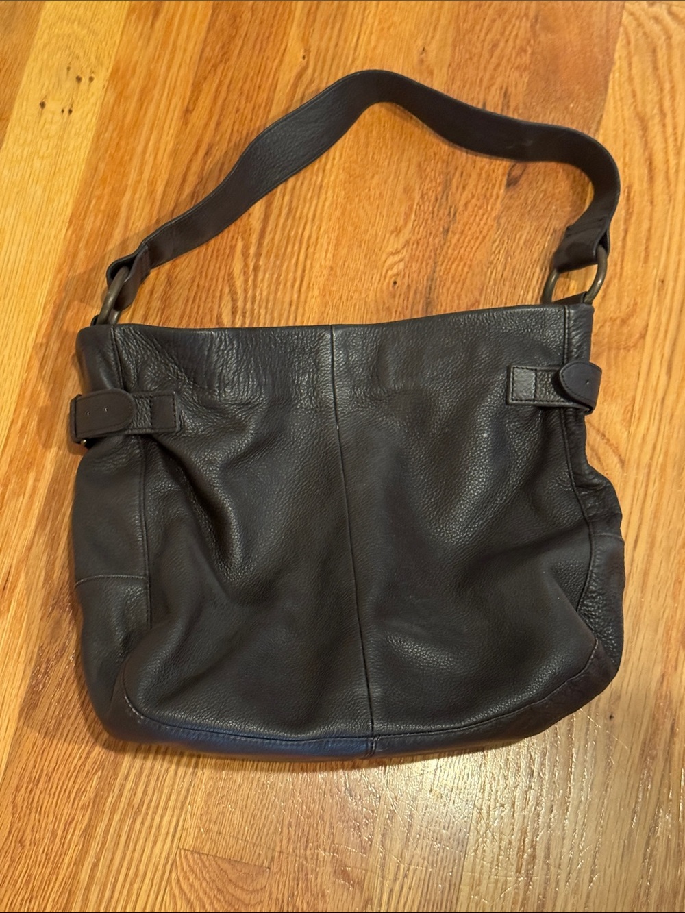 GAP Black Pebbled Leather Shoulder Bag